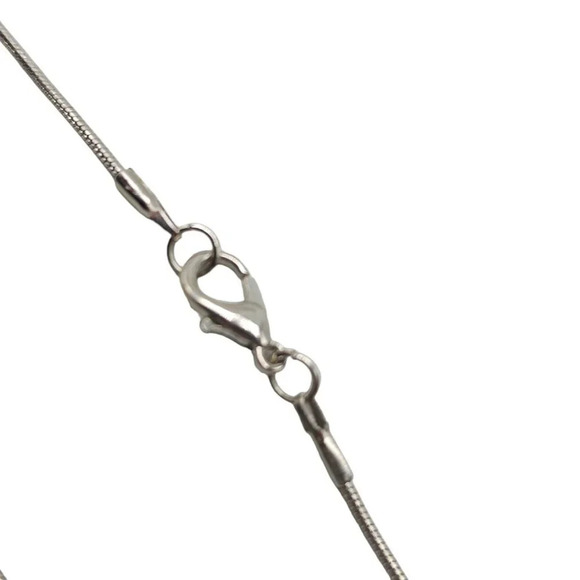 Blue Enamel Amber Kingfisher Bird Pendant Chain Necklace Silver Tone Vintage - Picture 5 of 6